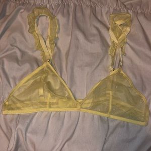 Yellow Sheer Bra